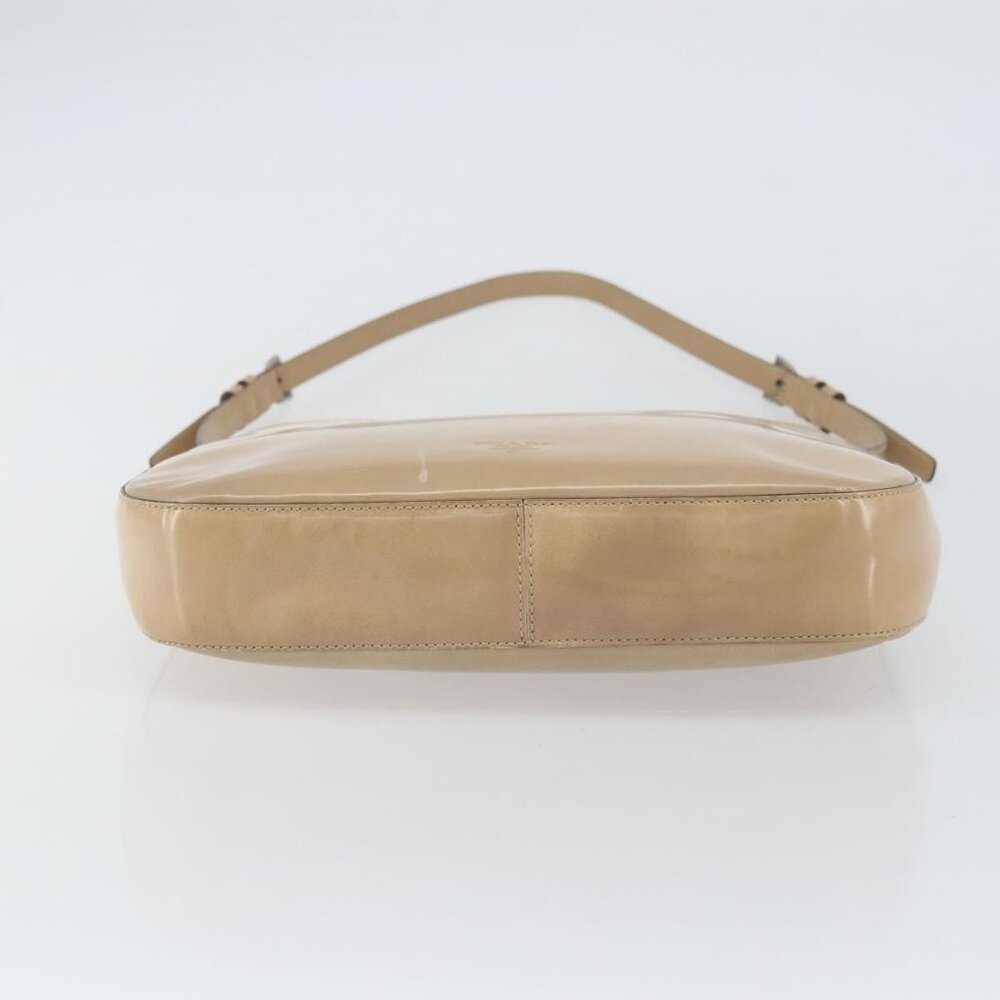 Authentic PRADA Shoulder Bag Patent leather Beige - Picture 16 of 16